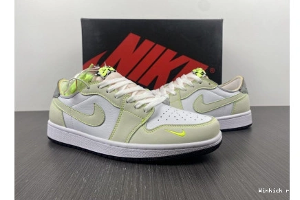Low Air Jordan 1 Nike White-Green 0822